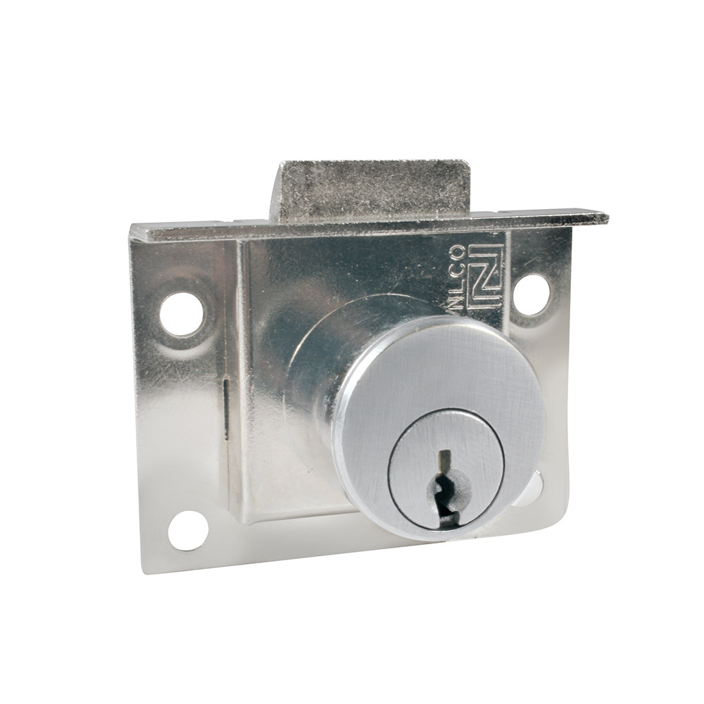 Compx National C8131 7/8 Spring Latch Drawer Lock, Brushed Chrome