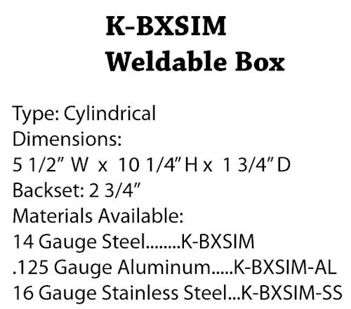 Keedex K-BXSIM Gate Box, Weldable F/Simplex 1000