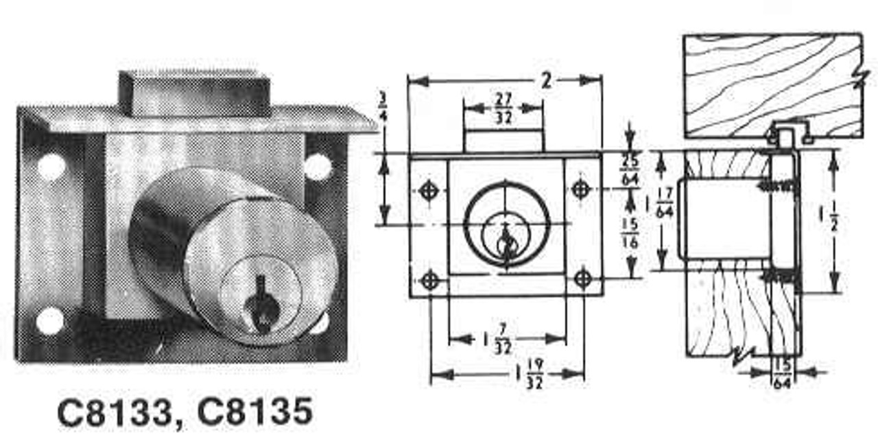 Compx National C8133 KD 26D Drawer Lock