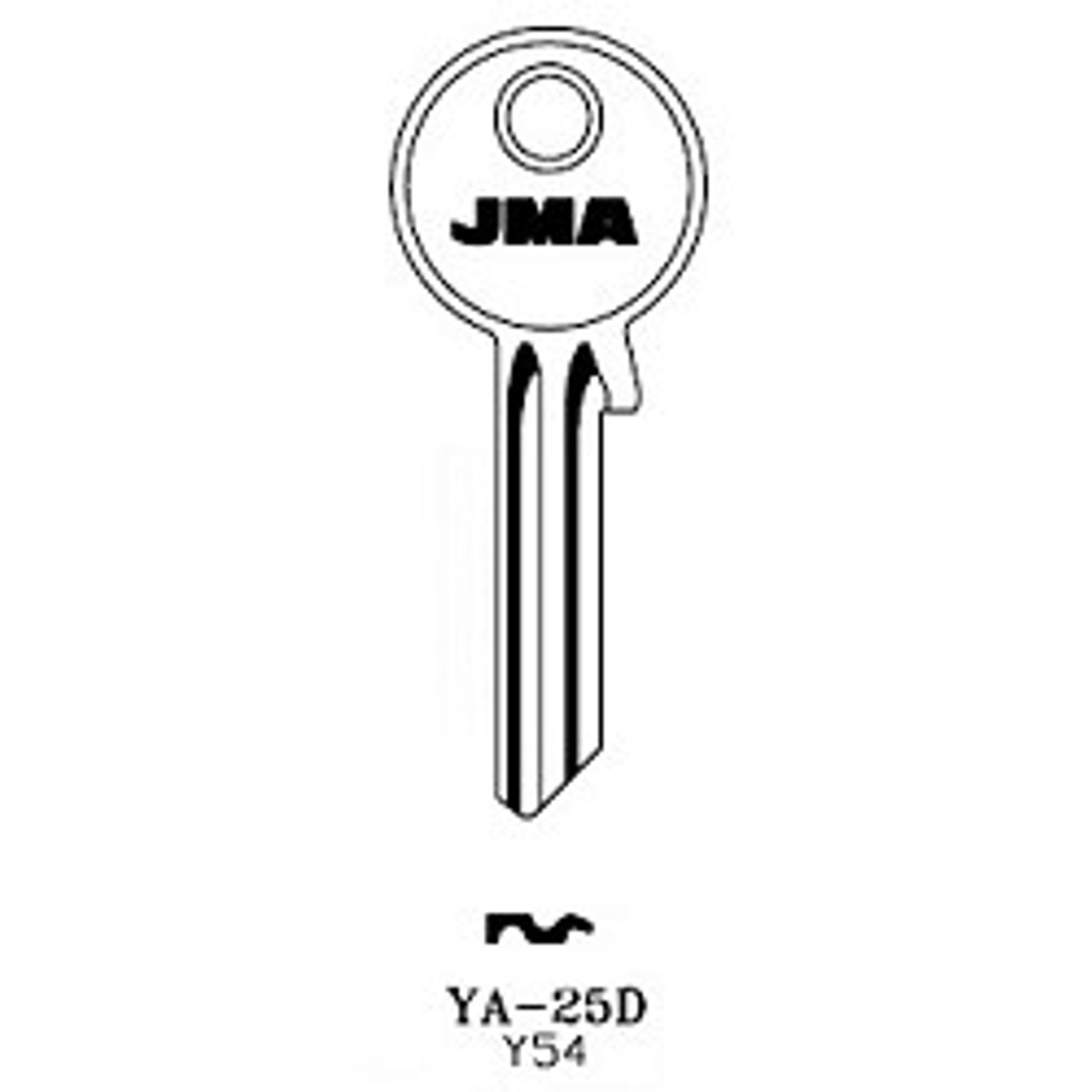 JMA YA-25D Key blank for Yale Y54/O997E