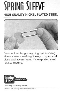 Key ring, Spring Sleeve 70401