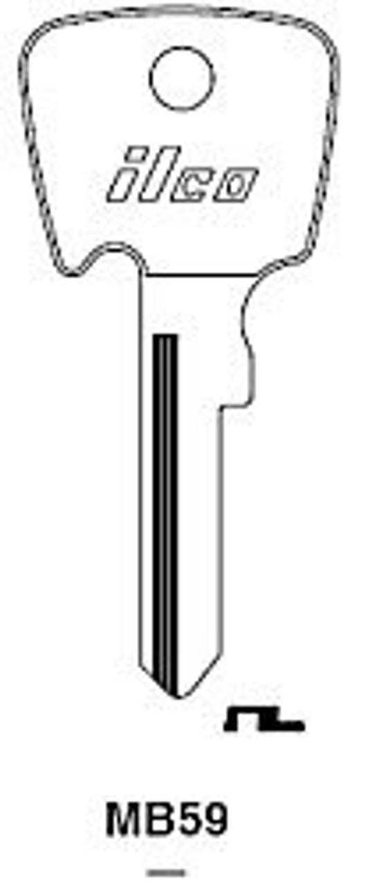 Ilco MB59 Key Blank, Mercedes M68/692