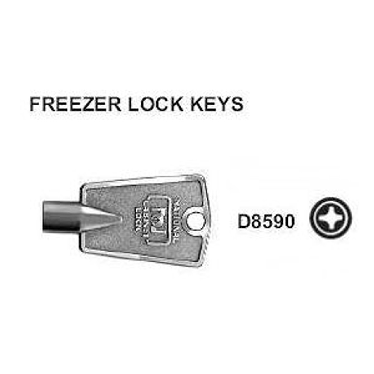 Compx National D8590 Freezer Key, Cross Type