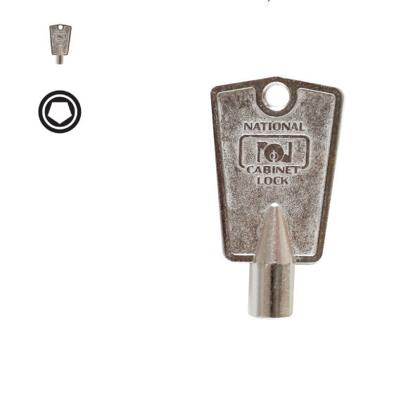 Compx National D8591 Freezer Key, Pentagon Type