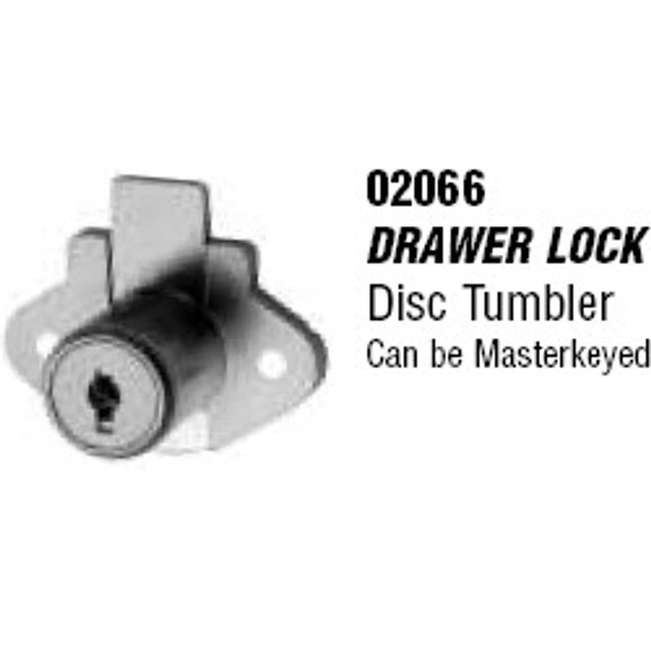 CCL 02066 1-1/8 US4 KD (00169) Cabinet Lock, Satin Brass Keyed Different