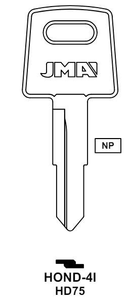 JMA HOND-4I Key Blank for Honda HD75/X138