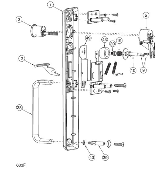 Yale 60-7000-1039-048 Screw Post for 7000 Series Trim