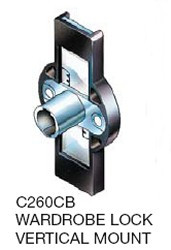 Compx Timberline C260CB/CB-260 Wardrobe lock assembly, Vertical Less Plug