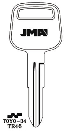 JMA TOYO-34 Key Blank for Toyota TR46/X212