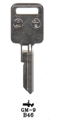B46 Key JMA GM-9 Key Blank for GM B46/S1098J