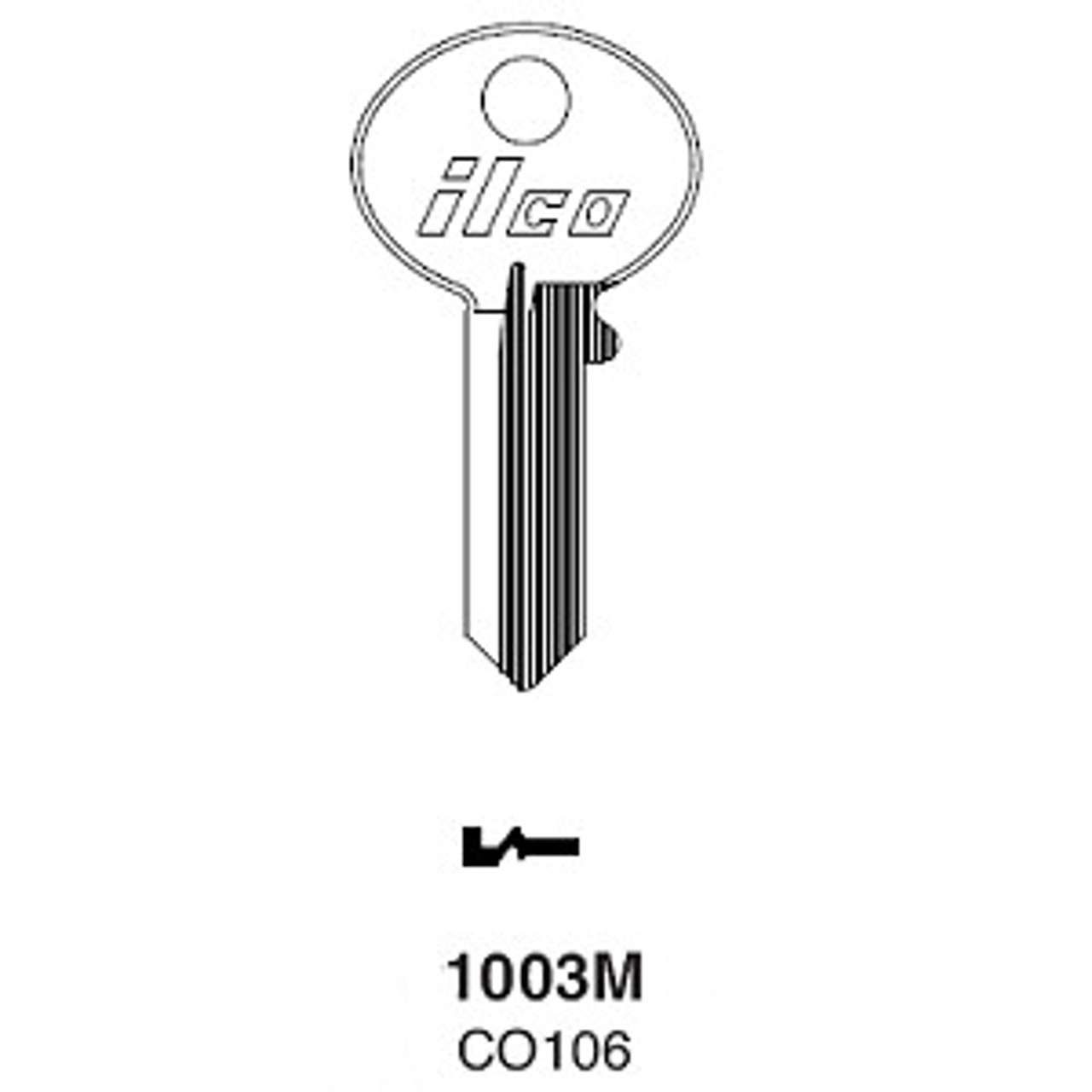 1 Art Steel Key Blank Blanks Keys CO106 1003M 