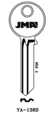 JMA YA-138D Key Blank for Yale 7-pin Para