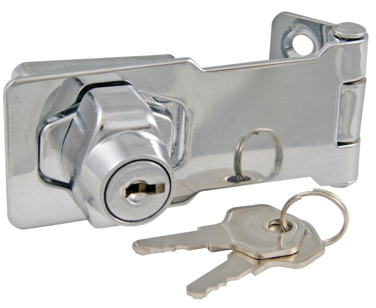 Ultra Hardware 3 Chrome Plated Lock with Hasp