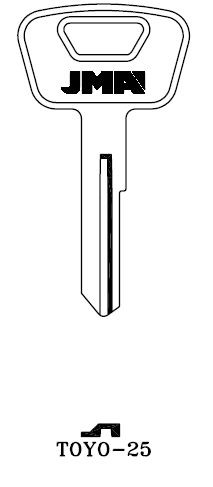 山*田様 KEY ウォバッシュ JMA TOYO-25 Key Blank for Toyota T61B