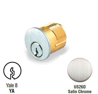 Mortise Cylinder, GMS M118-YA-26D, 1-1/8 Y1