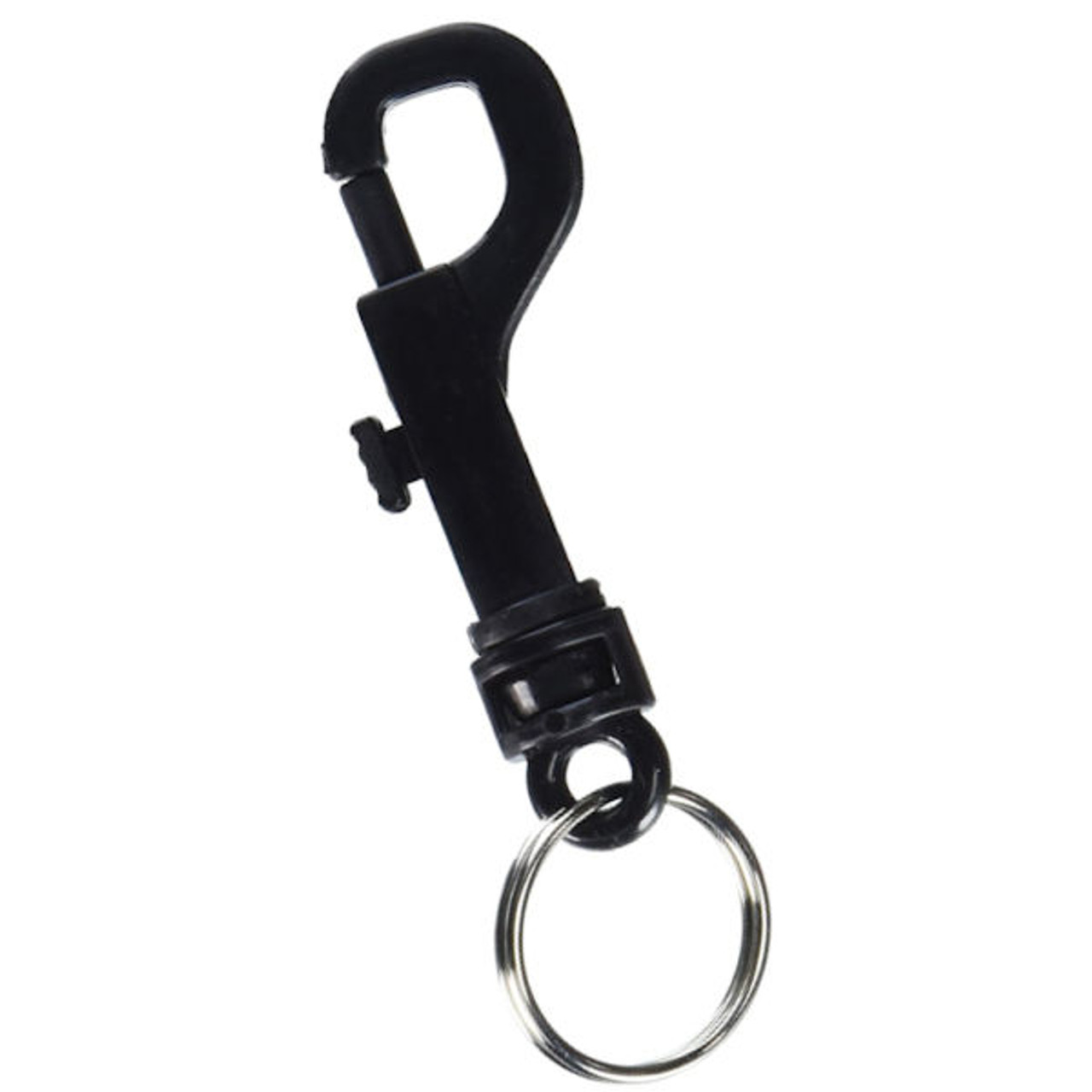Lucky Line 45120 Black Plastic Snap Key Chain, Black (Bulk 100 Pack)