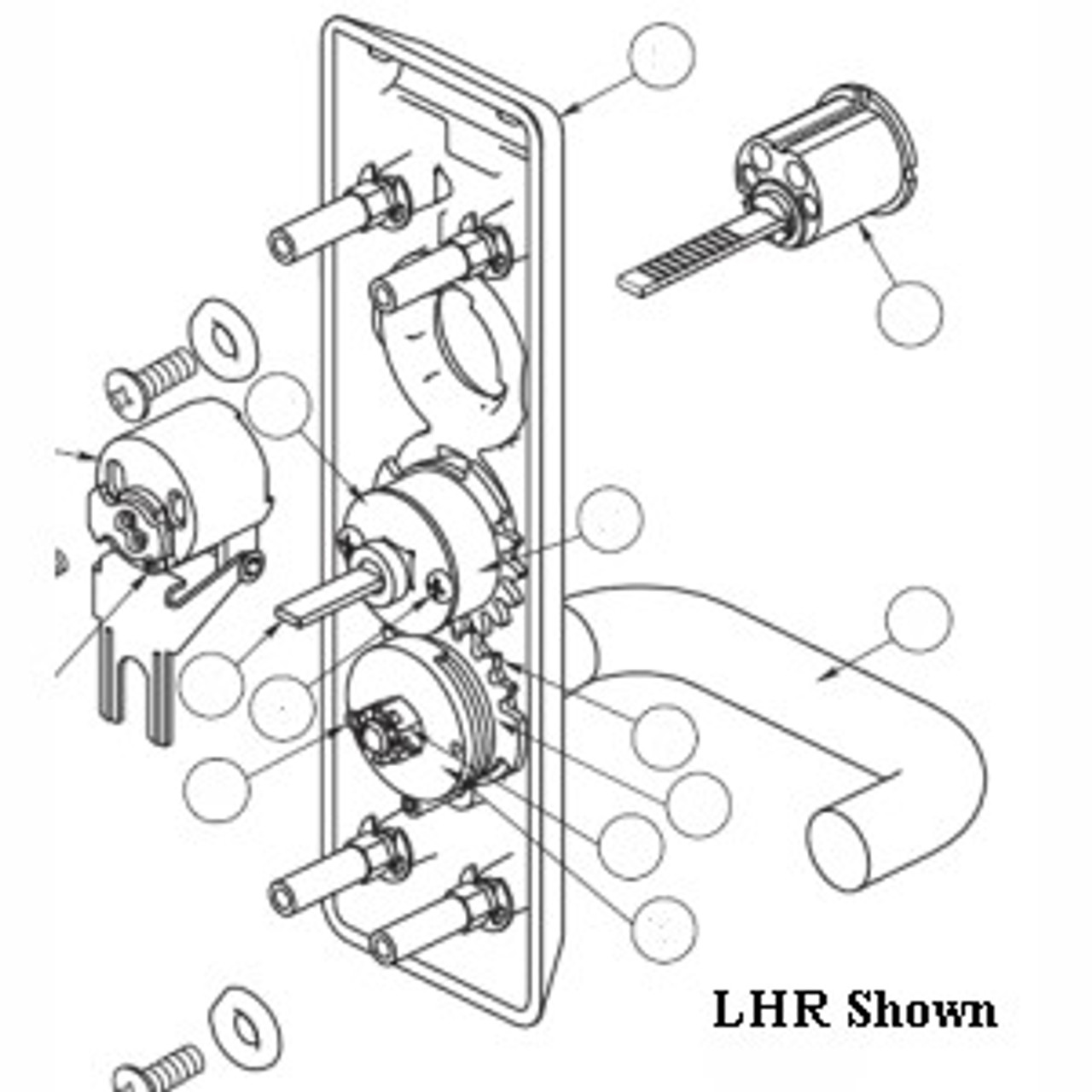 What is the part number for the lever return spring for the old M series  mortise lock?