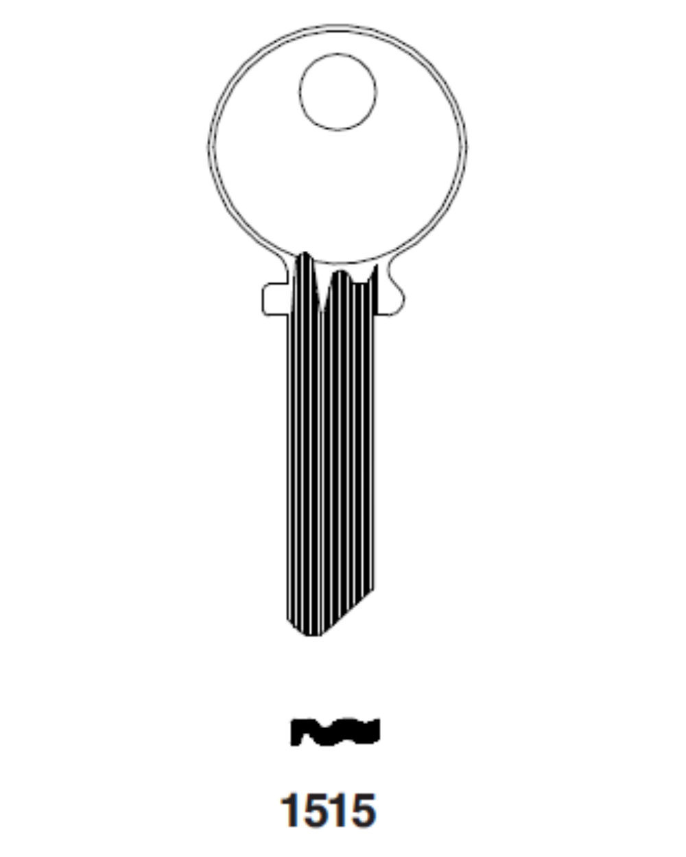 co-key様 Ilco 1515 Medeco Key Blank, Supplied in Nickel Silver