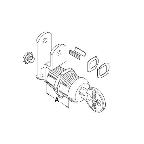 Cam Lock, Thumb Turn 7/8" Lockable