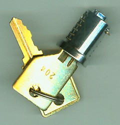 Key Plug, Nickel Finish Pundra Series 101-330