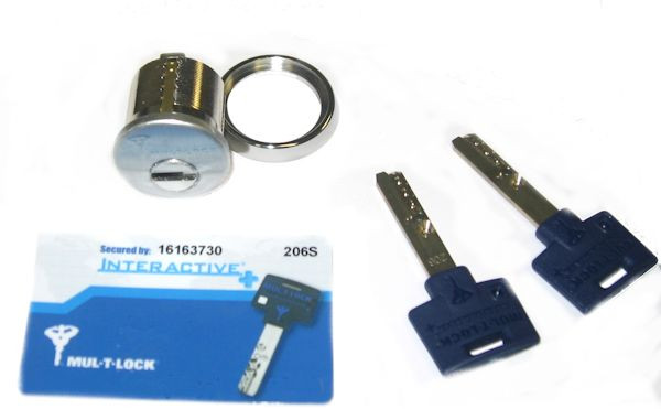 Mortise Cylinder, 1-1/8 626 Mul-T-Lock 248BP-MOR1C02-26 26D