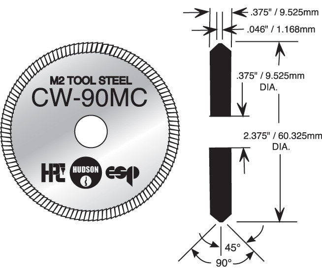 HPC CW-90MC Key Cutter Wheel