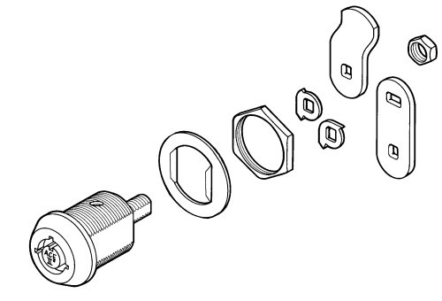 Compx Chicago C4152 KA PL505 Tubular cam lock, 15/16 Keyed Alike PL505