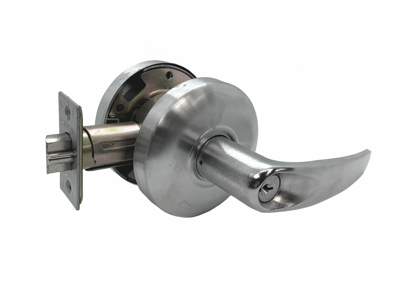 Cal-Royal AG00 26D Entry Lever Lock, Satin Chrome Finish