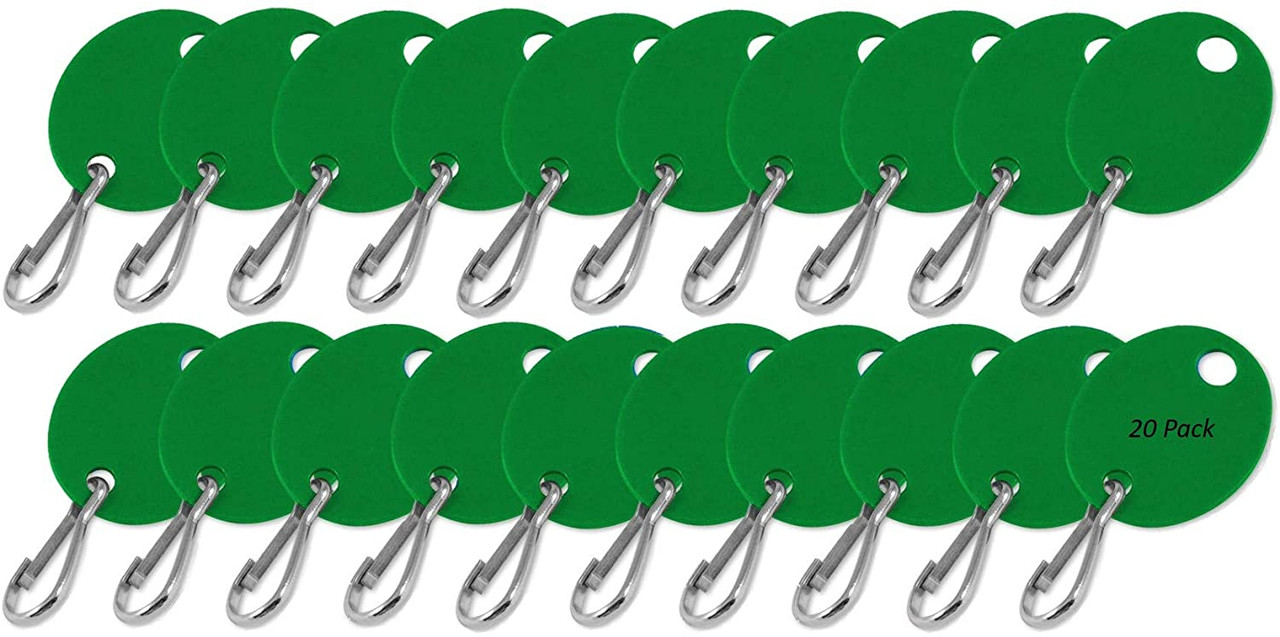 Lucky Line 258040 Oval Tags, Green Plain (20-Pack)