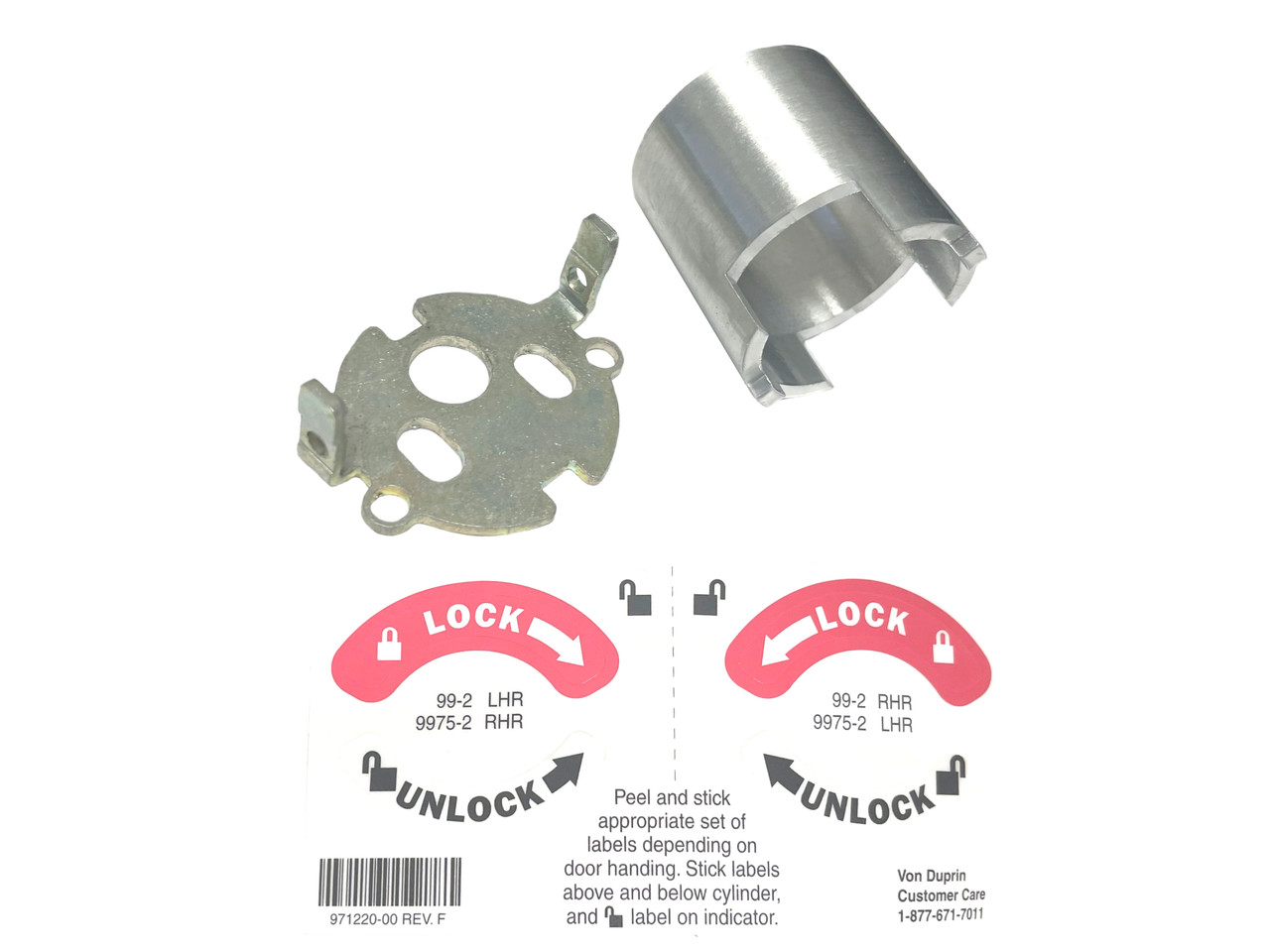 Von Duprin 114984 26D, 98/99-2 Rim Cylinder Adaptor, Satin