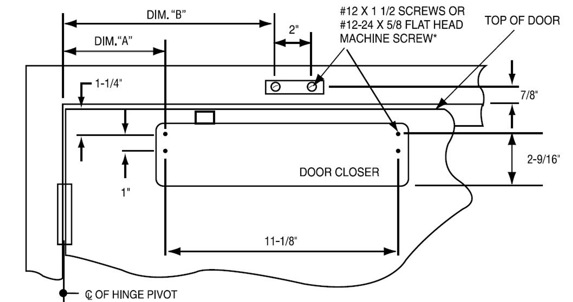 Door Closer, Sargent 1431 UO EN Adjustable