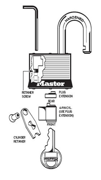 Master Lock 0021-0305 Retainer Screw for #21 (10-Pack)