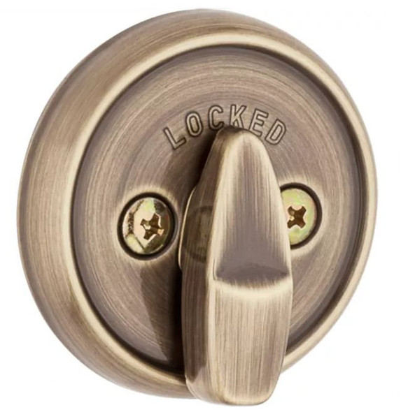 Kwikset 780 US5 Deadbolt, S/C Antique Brass Finish