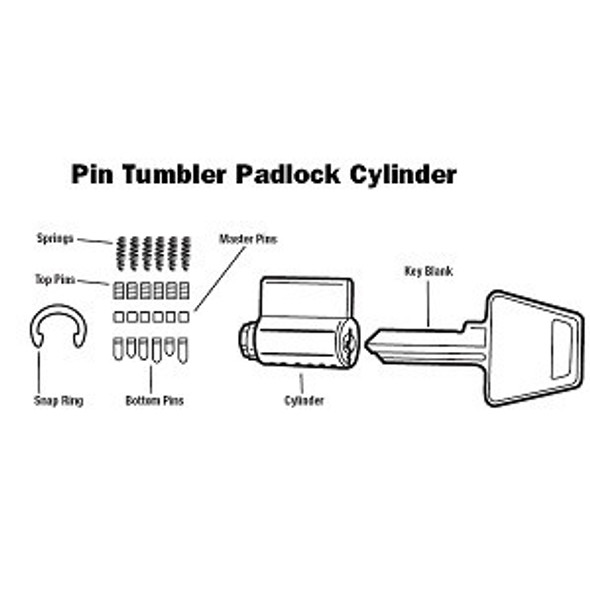 American Lock APTC14 padlock cylinder image line drawing