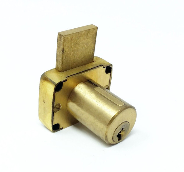 CCL 0738 1-3/8 KD US4 pin tumbler cabinet lock satin brass finish