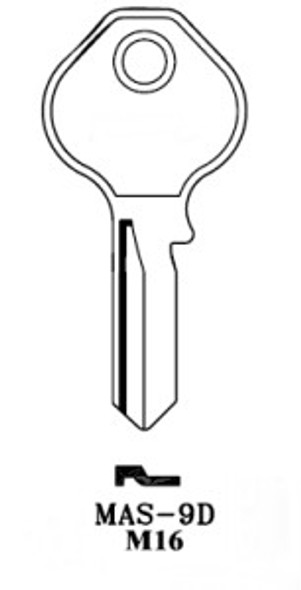 JMA MAS-9DE Key Blank for Master M16/27K JMA MAS-9DE Key Blank for Master M16/27K