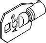 Compx Chicago line drawing of tubular Key