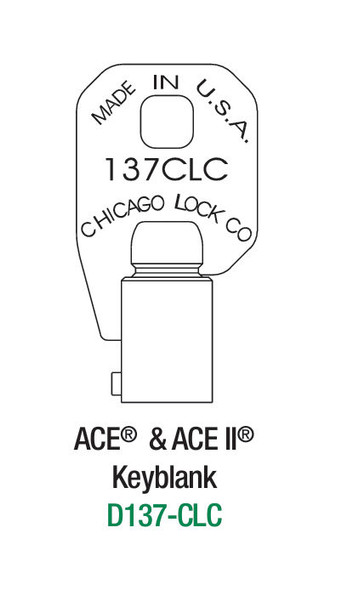 Compx Chicago D137-CLC Key Blank Image Line Drawing