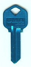 JMA KWI-1AL.LB Light Blue Aluminum Key Blank Image 2