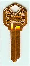 JMA KWI-1AL.OR Aluminum Orange Key Blank Image side 2