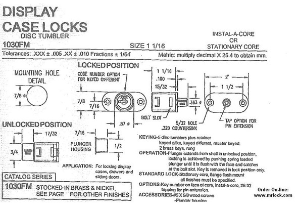 ESP ULR-1030FM Line Diagram with dimensions