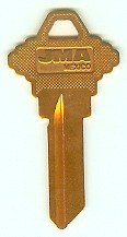 JMA SLG-3AL.AN Orange Aluminum Key Blank