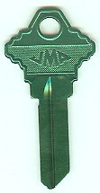 JMA SLG-3AT Aluminum Key Blank - Turquoise Color Side 2