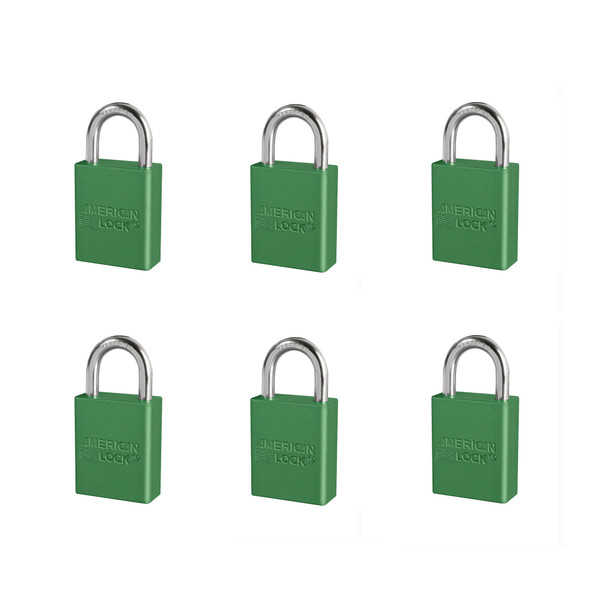 American Lock A1105GRN Padlock 6-Pack