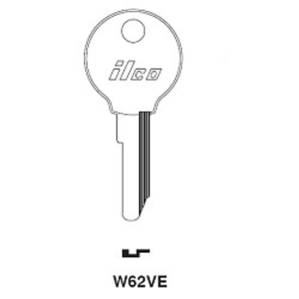 Ilco W62VE Key Blank Line Drawing Profile Image