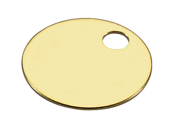 Lucky Line 26013 Brass Tag, 1-3/8" 100/Box