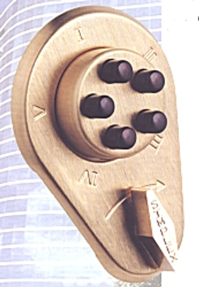 Simplex 919-0000-04 Satin Brass Mechanical Pushbutton Image