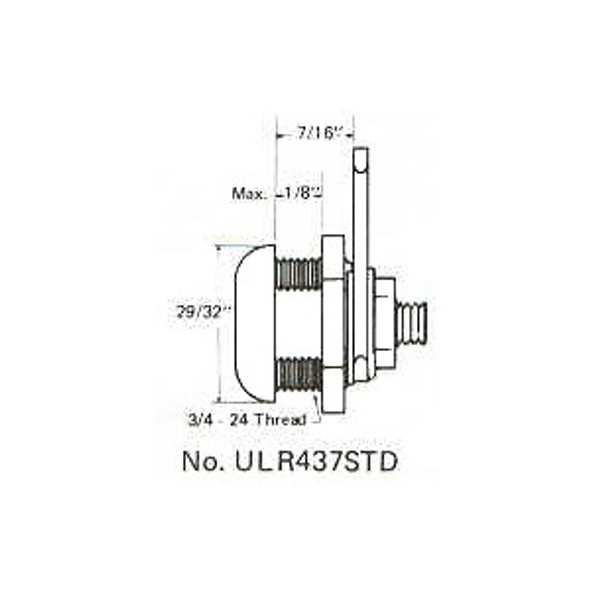 ESP ULR-437STD Cam Lock Dimensions