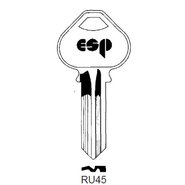 ESP RU45 Key Blank for Corbin Russwin D1 5 Pin ESP RU45 Key Blank for Corbin Russwin D1 5 Pin