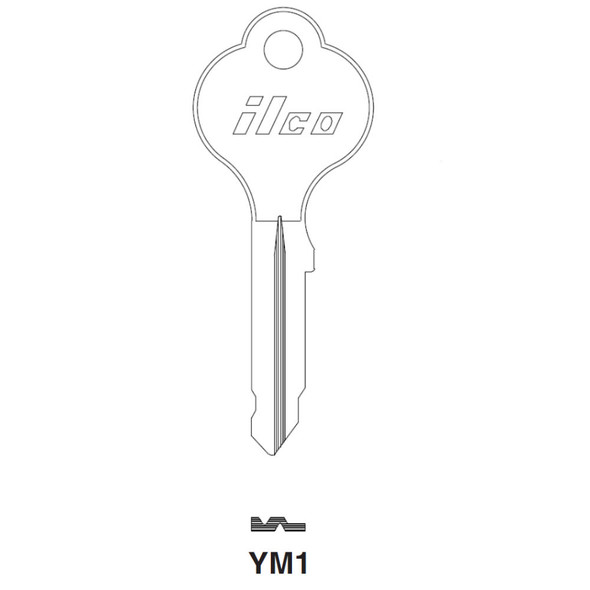 Ilco YM1 Key blank for older Mercedes